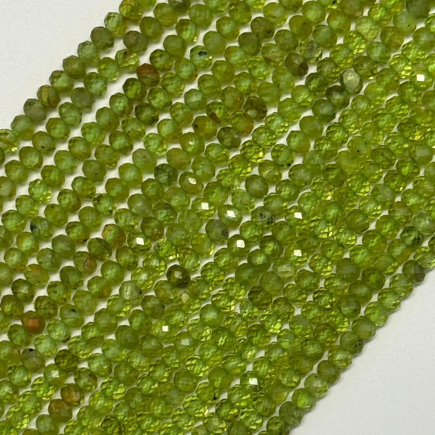 Peridot Faceted Rondelle Beads (AAA Quality)