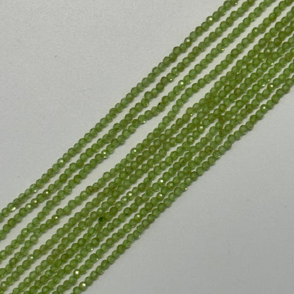 Peridot Faceted Round Beads