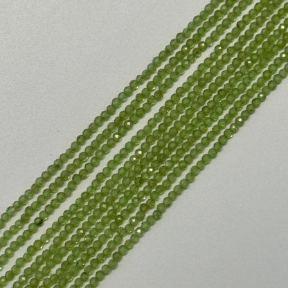 Peridot Faceted Round Beads