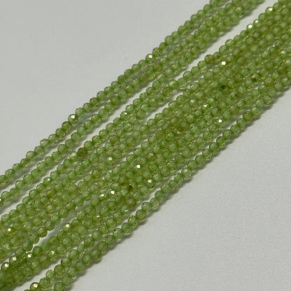 Peridot Faceted Round Beads