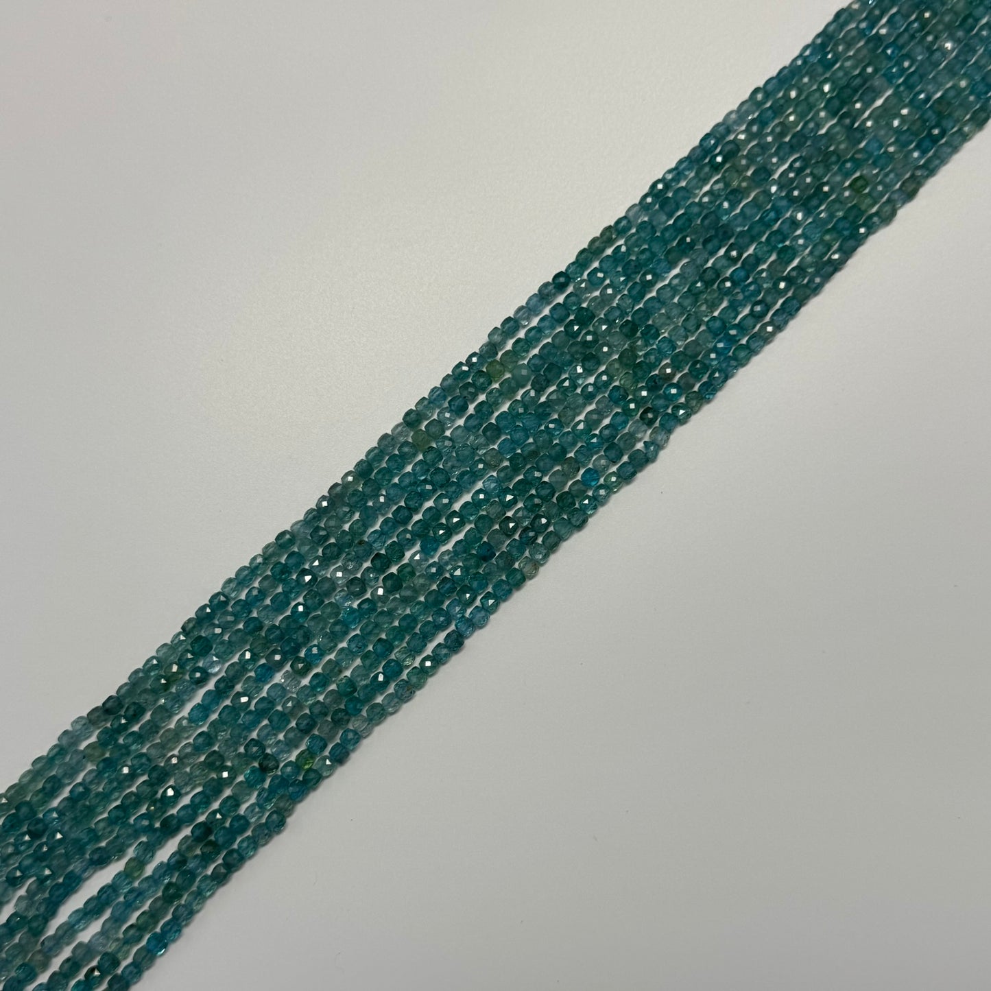 Blue Apatite Square Beads (A Quality)