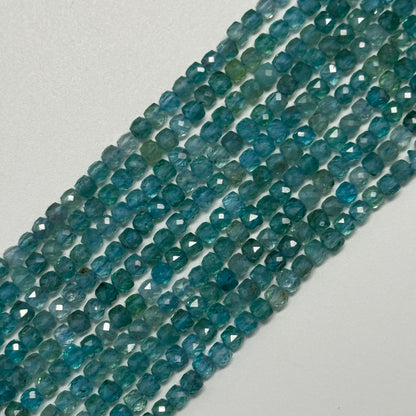 Blue Apatite Square Beads (A Quality)