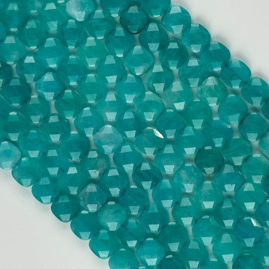 Amazonite Cushion-Cut Square Gemstone Beads
