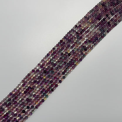 Fluorite Rainbow Pink Polished Round Gemstone Beads (AA Quality)