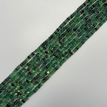 Fluorite Rainbow Polished Rondelle Gemstone Beads (A Quality)