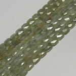 Aquamarine Faceted Square Beads
