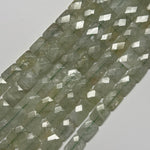 Aquamarine Faceted Rectangle Beads