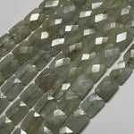 Aquamarine Faceted Rectangle Beads