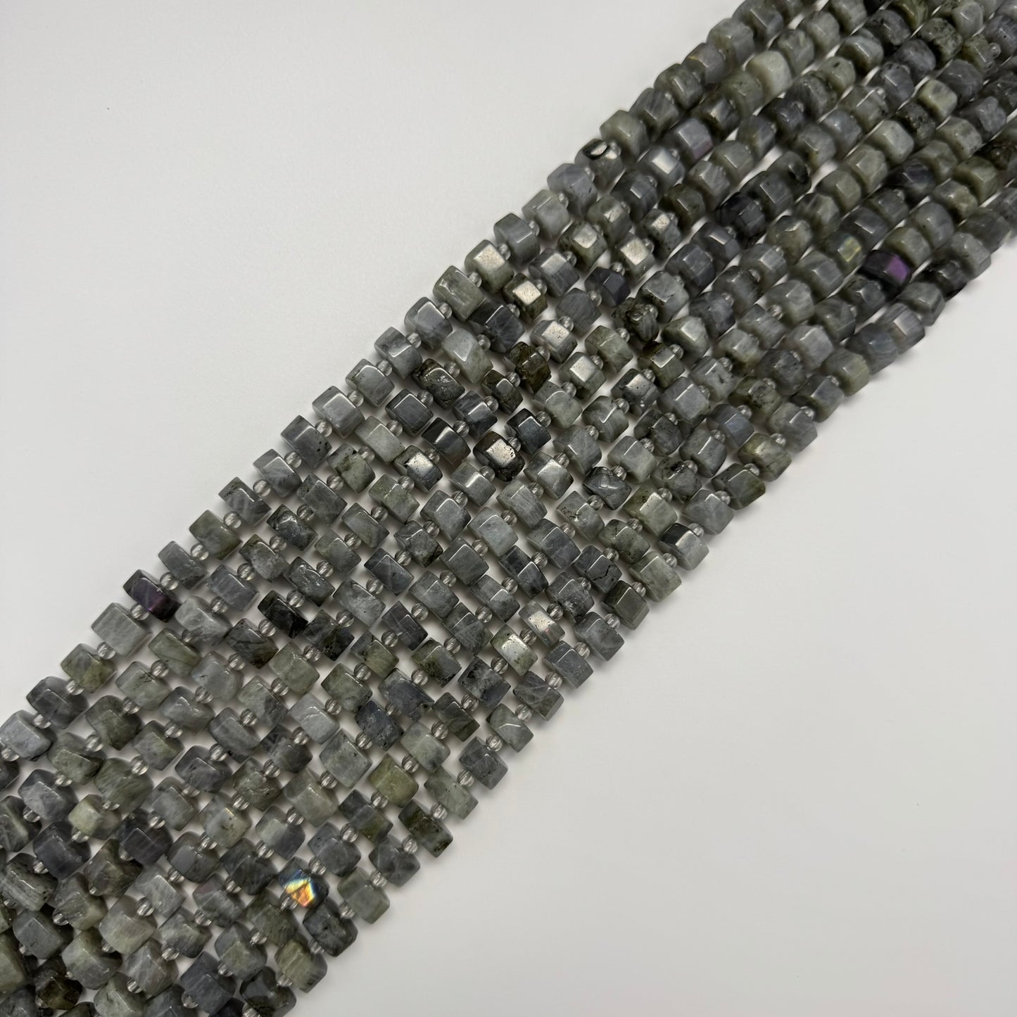 Labradorite Flat Hexagon (Six Sided) Beads