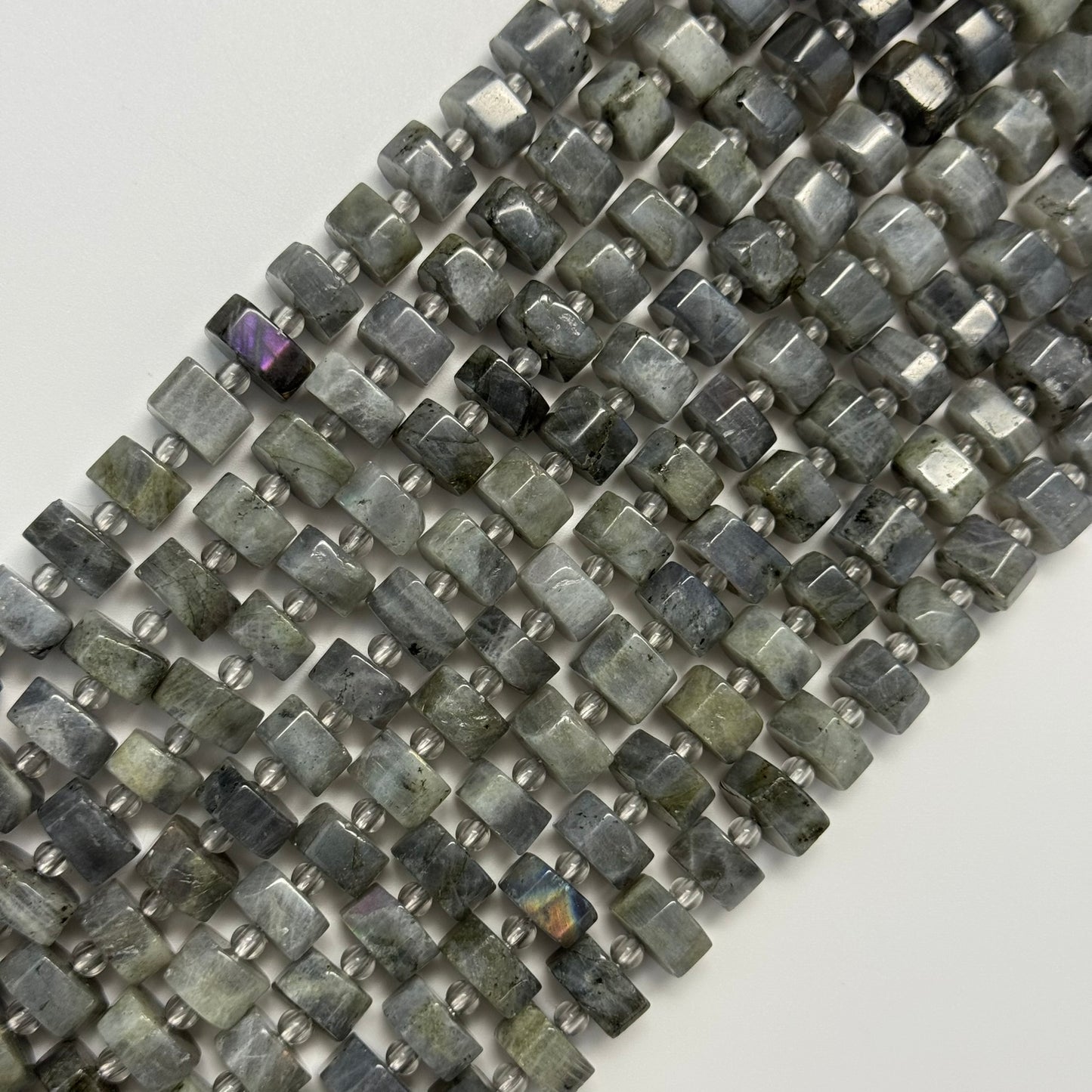 Labradorite Flat Hexagon (Six Sided) Beads
