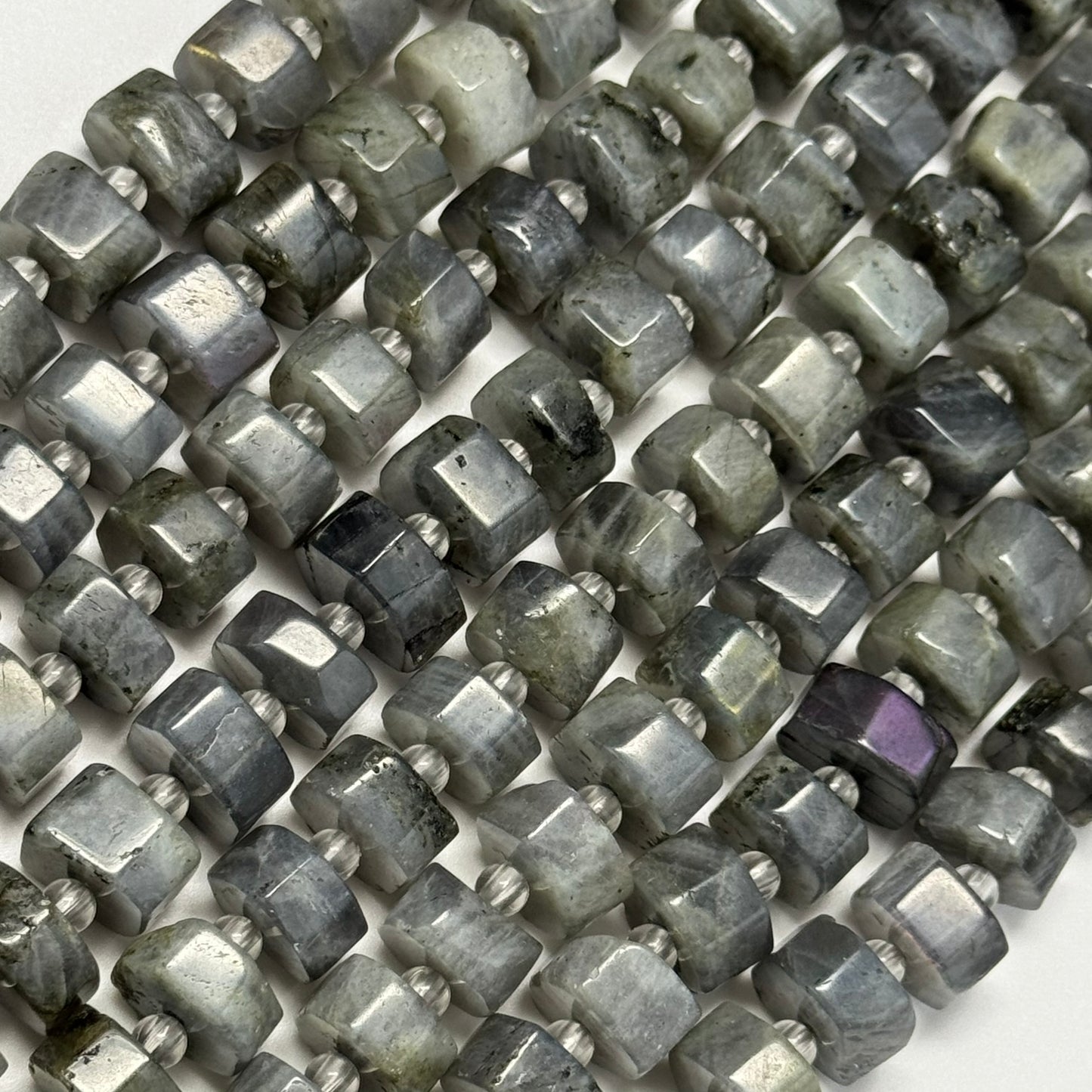 Labradorite Flat Hexagon (Six Sided) Beads