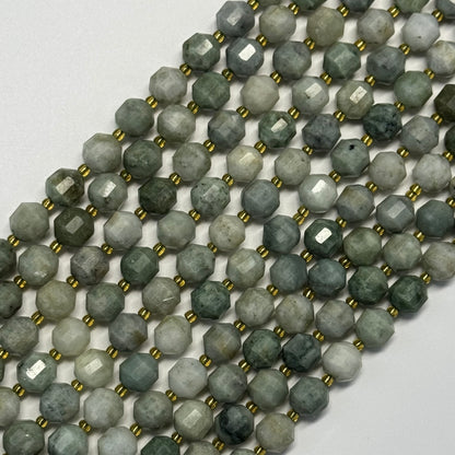 Burmese Jade Dodecahedron Gemstone Beads