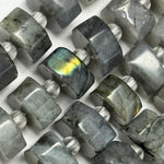 Labradorite Flat Hexagon (Six Sided) Beads