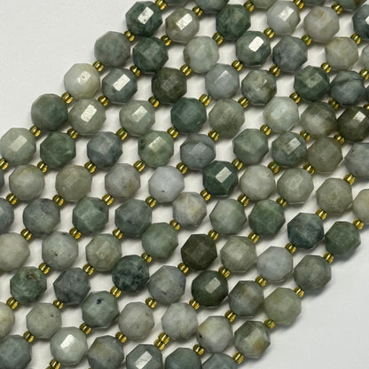 Burmese Jade Dodecahedron Gemstone Beads