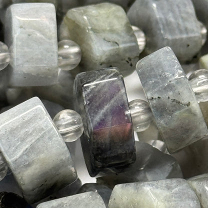 Labradorite Flat hexagonal (Six Sided) Beads (A Quality)