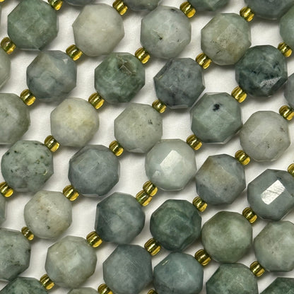 Burmese Jade Dodecahedron Gemstone Beads