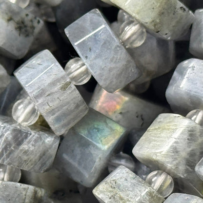 Labradorite Flat hexagonal (Six Sided) Beads (A Quality)