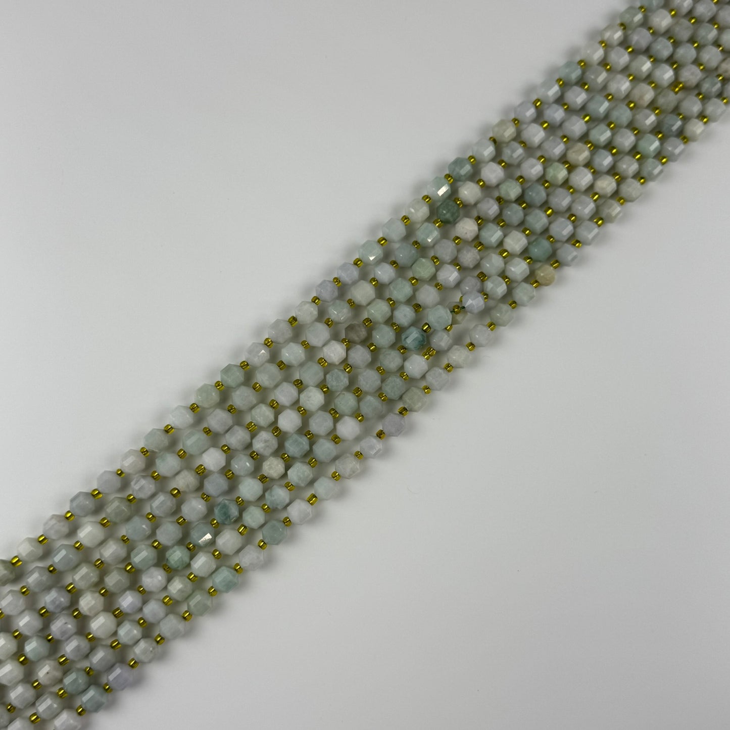 Burmese Jade Dodecahedron Gemstone Beads