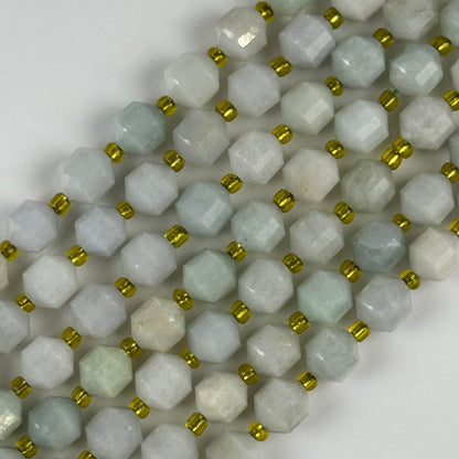 Burmese Jade Dodecahedron Gemstone Beads