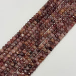 Strawberry Quartz Faceted Rondelle Beads