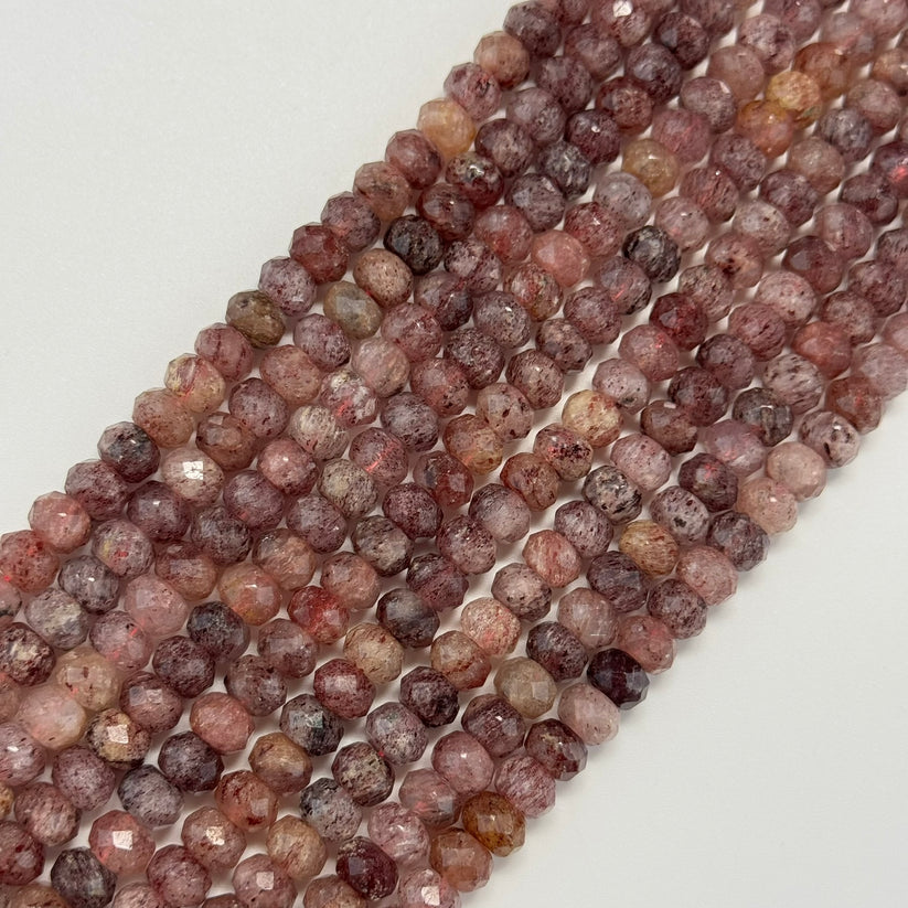 Faceted Rondelle Beads: Crystal & Gemstone Rondelle Beads for Jewelry Making, Beaded Necklaces, and More
