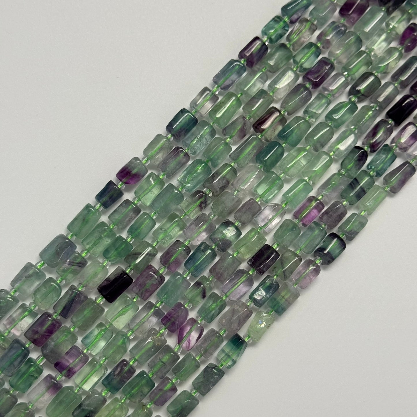 Fluorite Cylinder Beads