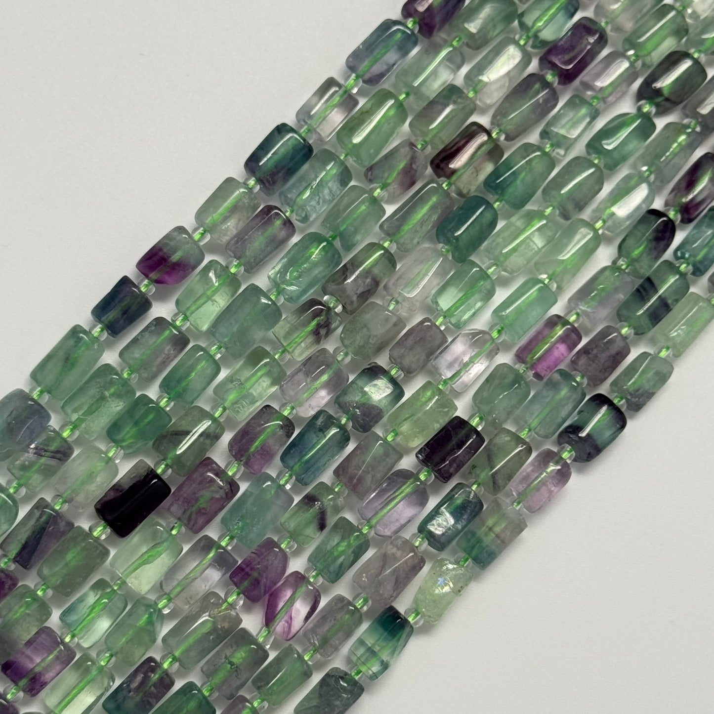 Fluorite Cylinder Beads