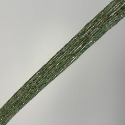 Burmese Jade Faceted Rondelle Gemstone Beads