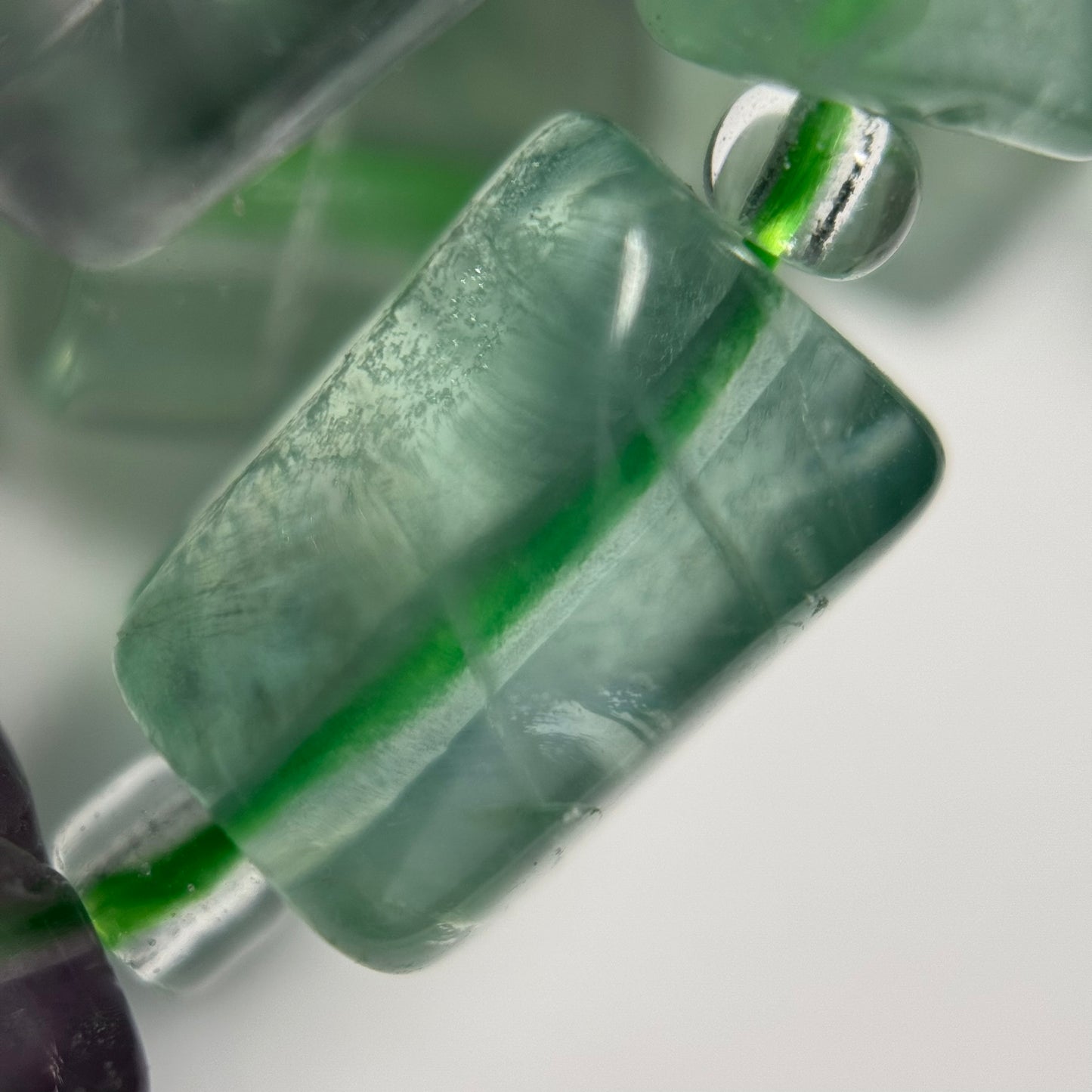 Fluorite Cylinder Beads