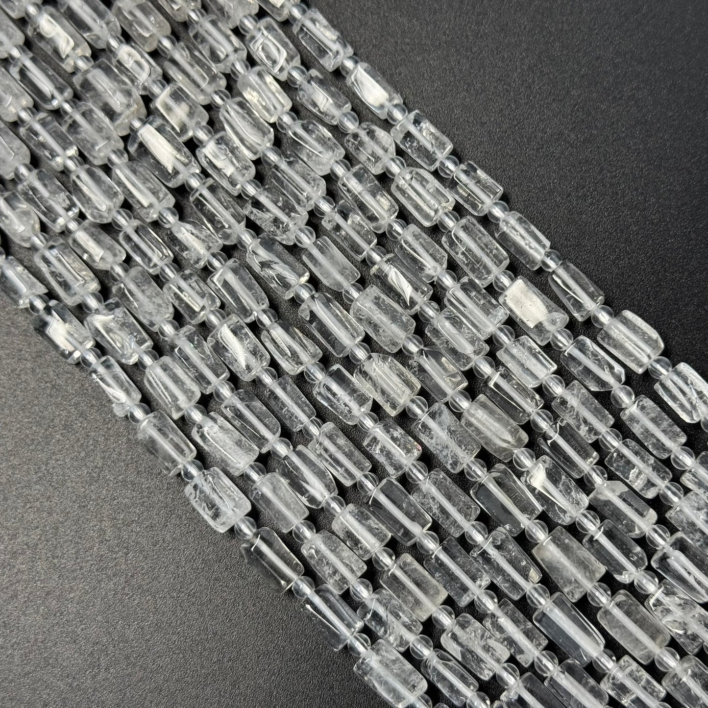 Clear Quartz Cylinder Beads