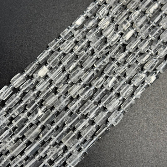 Clear Quartz Cylinder Beads (AB Quality)