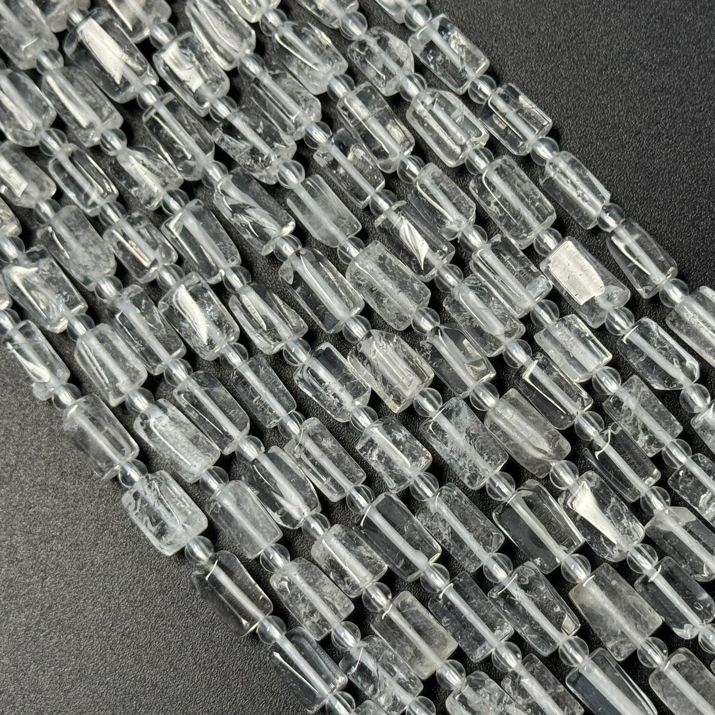 Clear Quartz Cylinder Beads