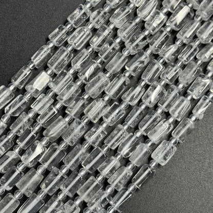 Clear Quartz Cylinder Beads (AB Quality)