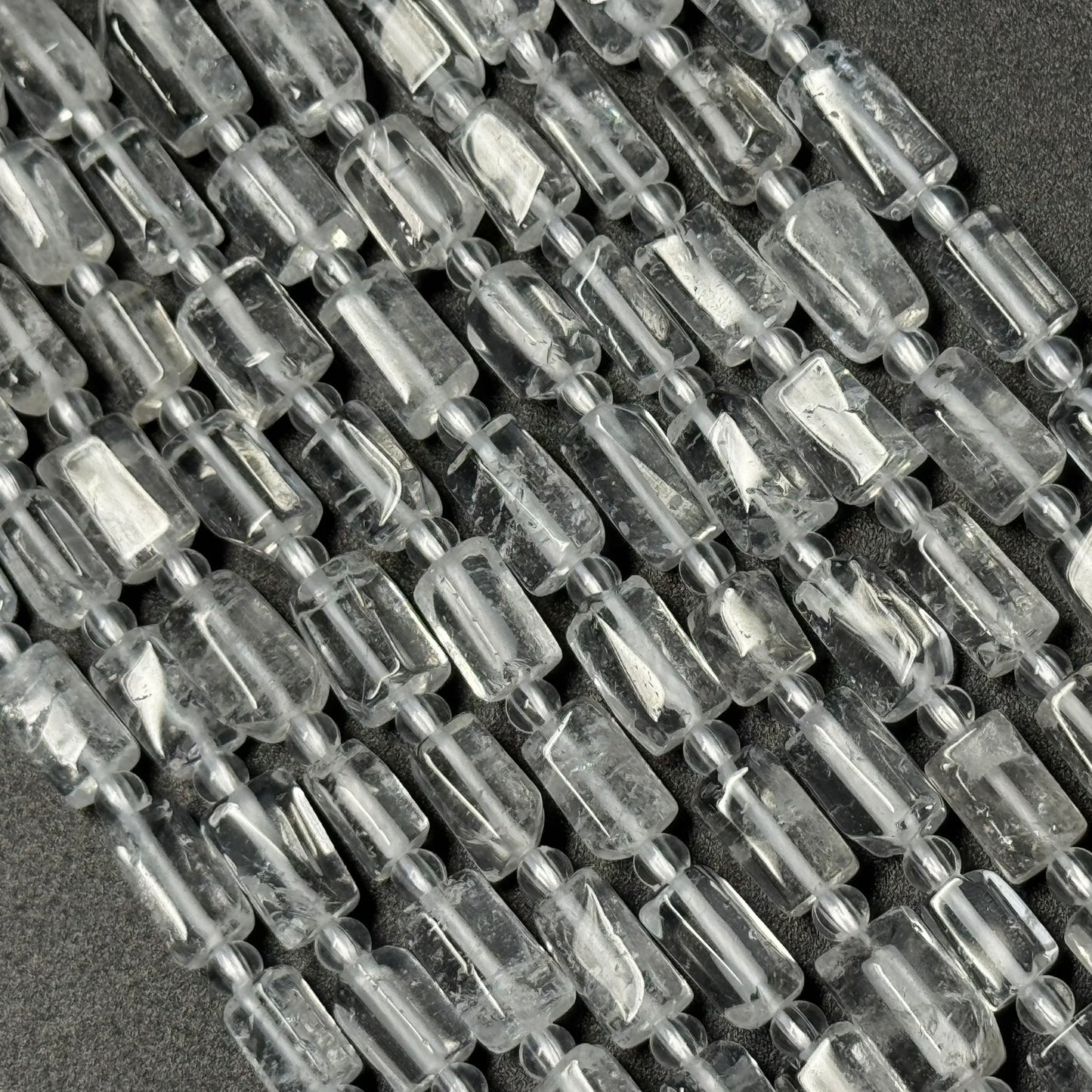 Clear Quartz Cylinder Beads