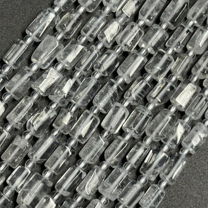 Clear Quartz Cylinder Beads (AB Quality)
