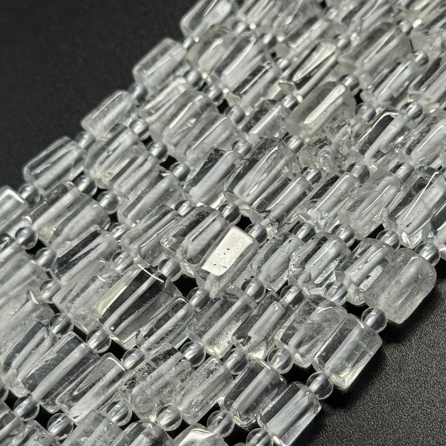 Clear Quartz Cylinder Beads