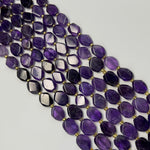 Amethyst Flat Diamond Beads