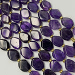 Amethyst Flat Diamond Beads
