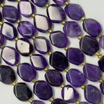 Amethyst Flat Diamond Beads