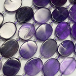 Amethyst Flat Oval Beads