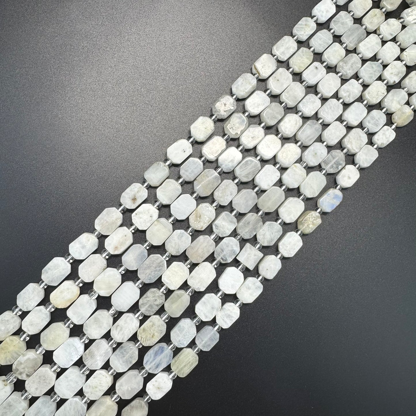 Rainbow Moonstone Rectangular Beads