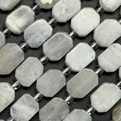 Moonstone Rainbow Rectangular Beads - (A Quality)