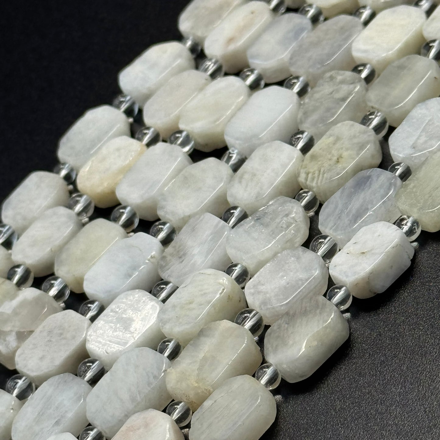 Rainbow Moonstone Rectangular Beads