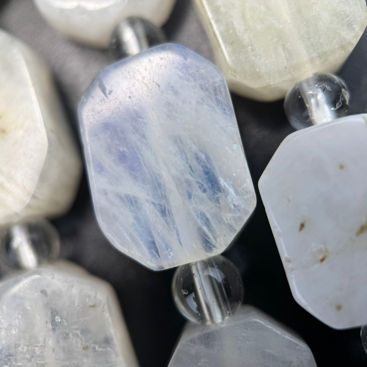Rainbow Moonstone Rectangular Beads