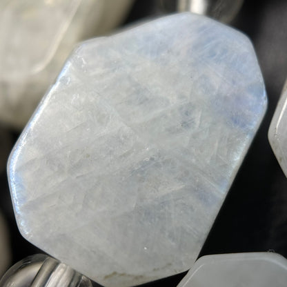 Moonstone Rainbow Rectangular Beads - (A Quality)