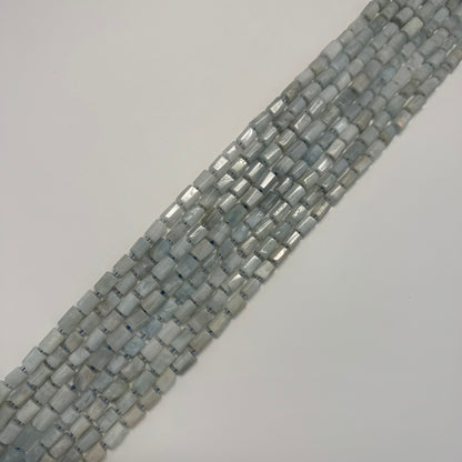 Aquamarine Cylinder Beads