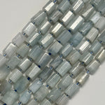 Aquamarine Cylinder Beads