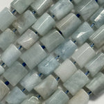 Aquamarine Cylinder Beads