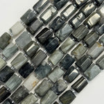 Hawk's Eye Cylinder Beads