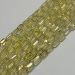 Lemon Quartz Cylinder Beads